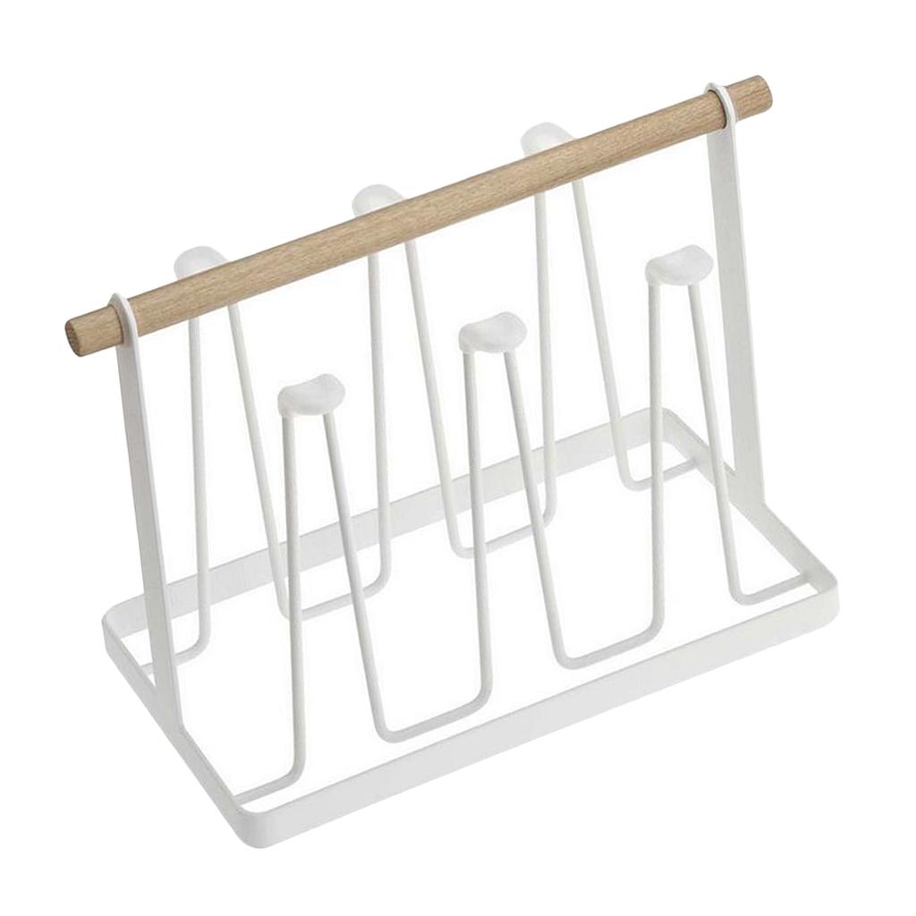 Japanese Cup Holder Metal Mug Rack Kitchen Display Storage Wire 6 Cup Rack