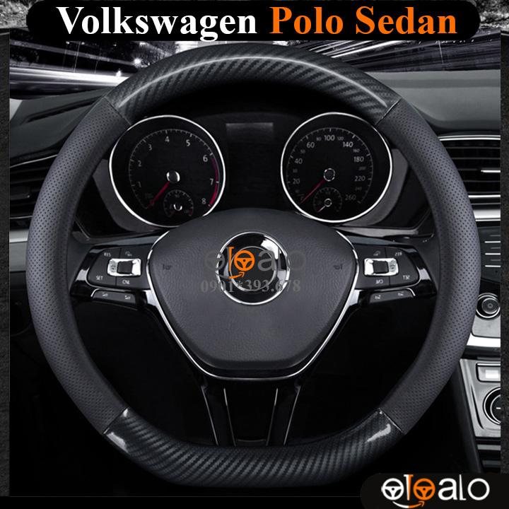 Bọc vô lăng volang xe Volkswagen Polo Hatchback da PU cao cấp BVLDCD - OTOALO