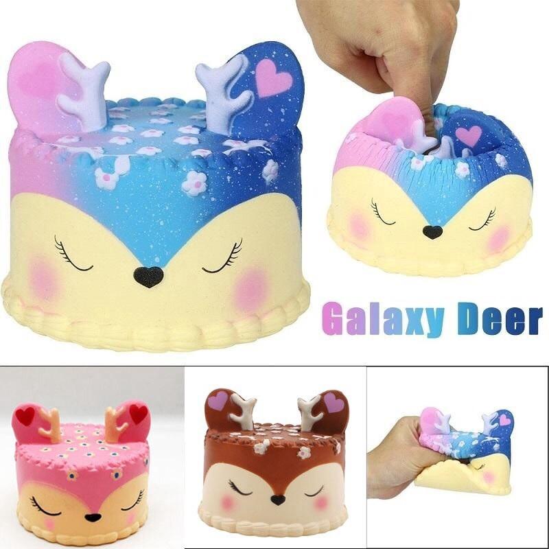 đồ chơi squishy bánh gato sừng hươu KUTE - an toàn cho trẻ ( nguyenhuyen9916 )