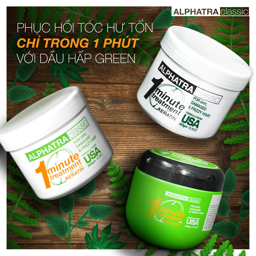 Kem ủ phục hồi tóc 1 phút Alphatra Classic | | Mùi cổ điển | 1500ml