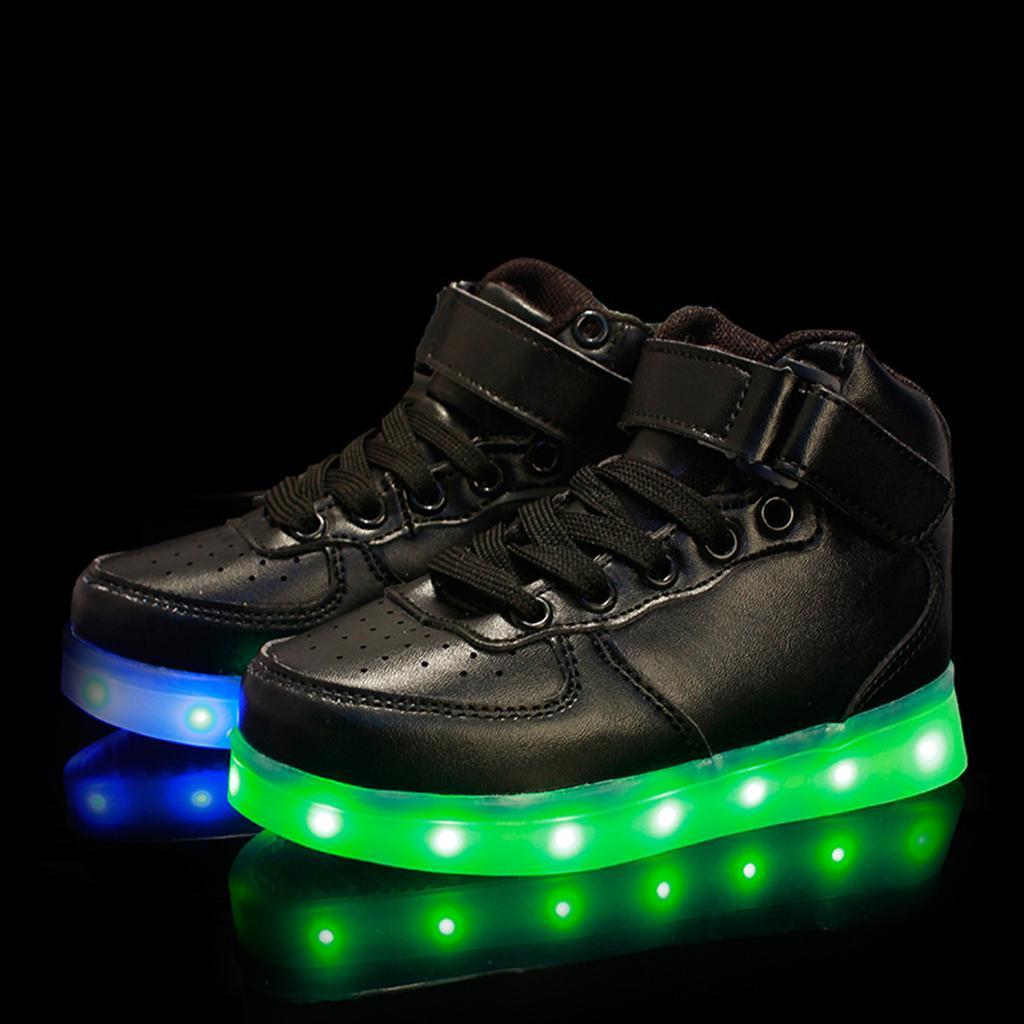 Unisex Adults LED Light Up Shoes High Top Luminous Casual Sneakers