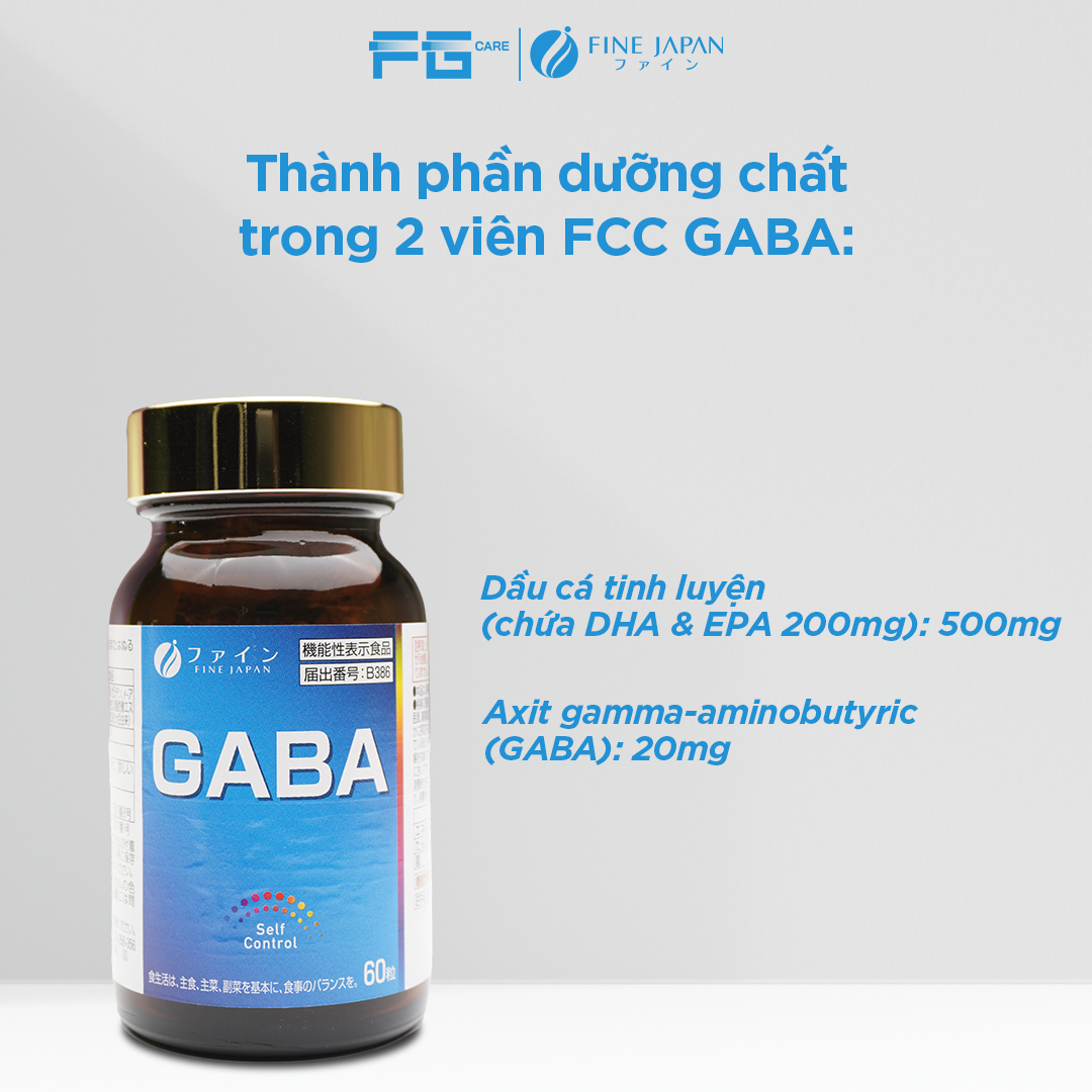 Viên Uống GABA Hỗ Trợ Điều Hòa Huyết Áp GABA Hộp 60 Viên