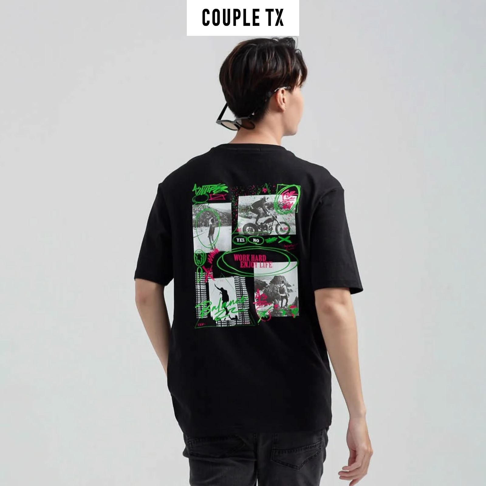 COUPLE TX - Áo Thun Nam Graphic Trải Nghiệm Khám Phá MTS 1185