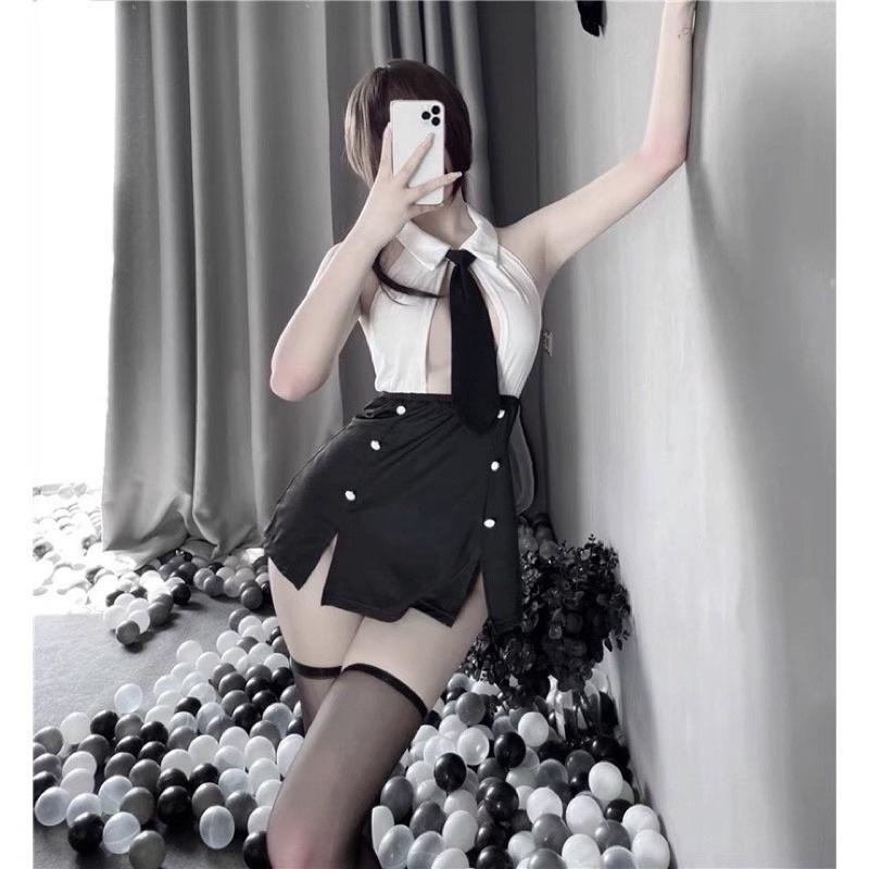 Bộ thư ký váy liền 3 chi tiết mới siêu xinh