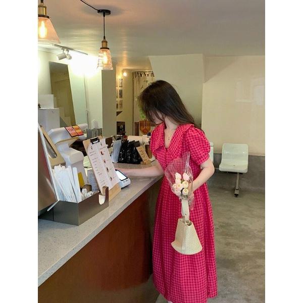 ĐẦM XÒE CARO CỔ SEN