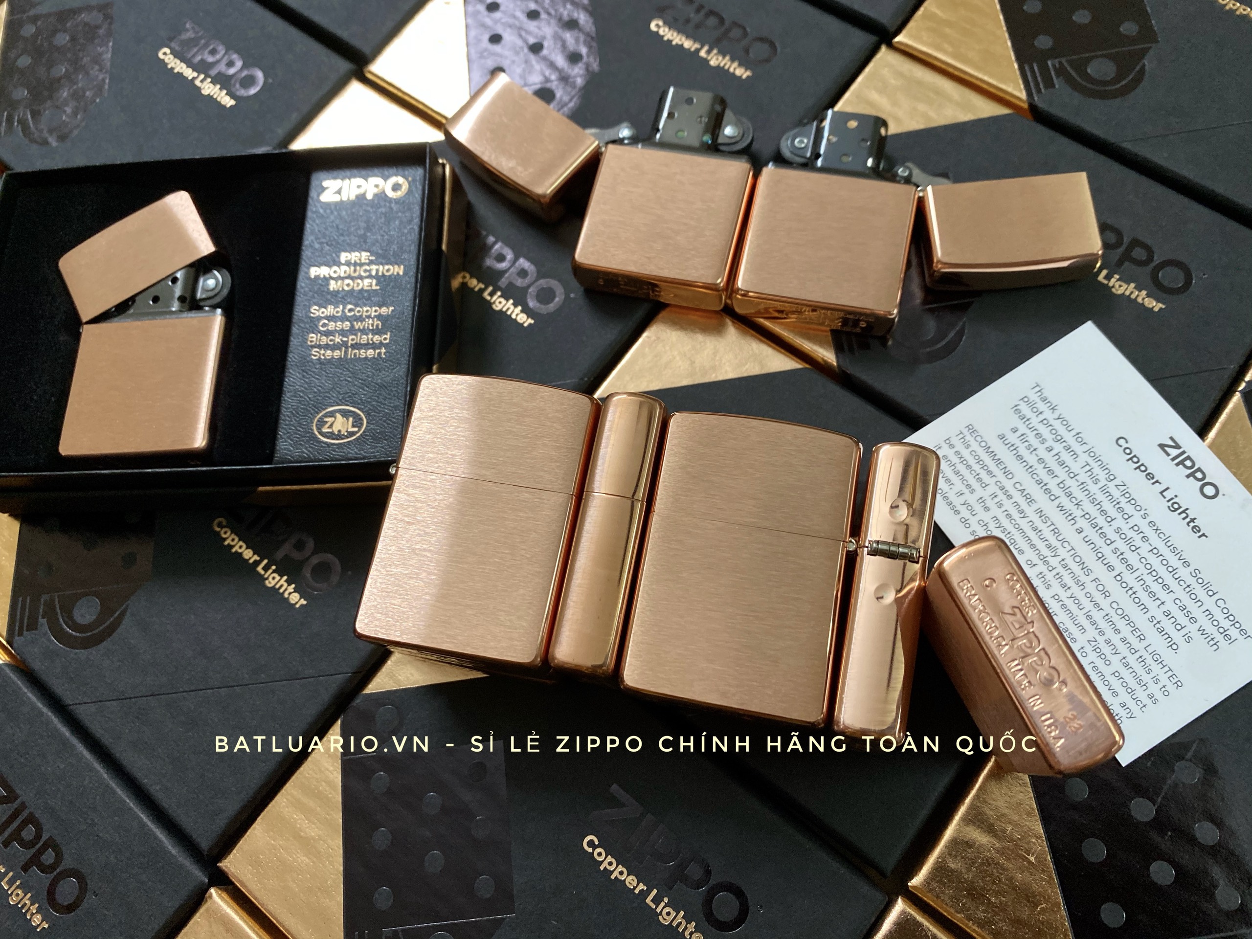 Bật Lửa Zippo 48107 – Zippo Solid Copper – Zippo Copper Case With Black Coated Stainless Steel Insert – Zippo Đồng Đỏ Nguyên Khối 2022