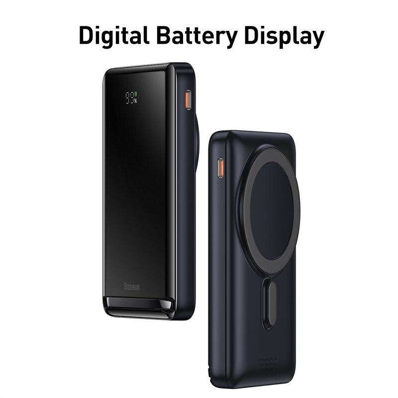 Pin Sạc Dự Phòng Không Dây Baseus Magnetic Bracket Wireless Fast Charge Power Bank 10000mAh 20W (Hàng chính hãng)