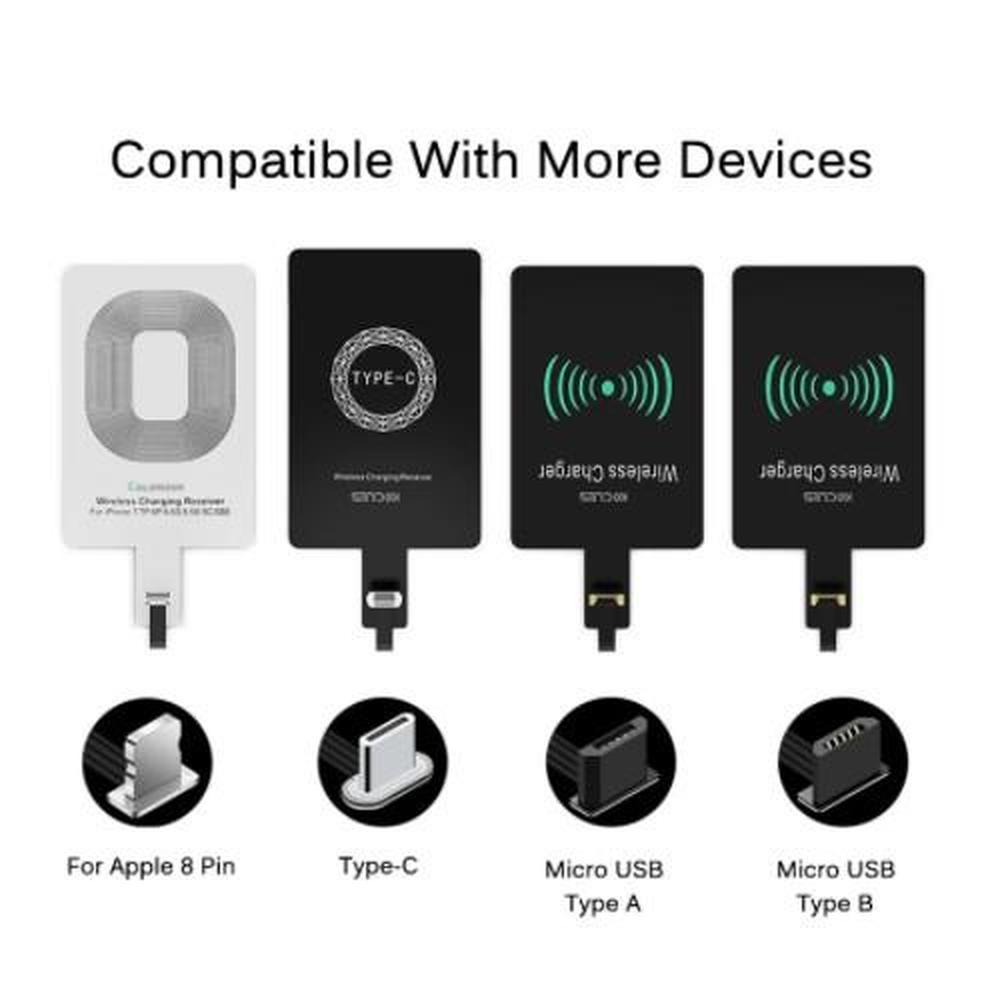 Đệm Sạc Không Dây Qi Type-C Micro USB Cho iPhone Xiaomi Huawei
