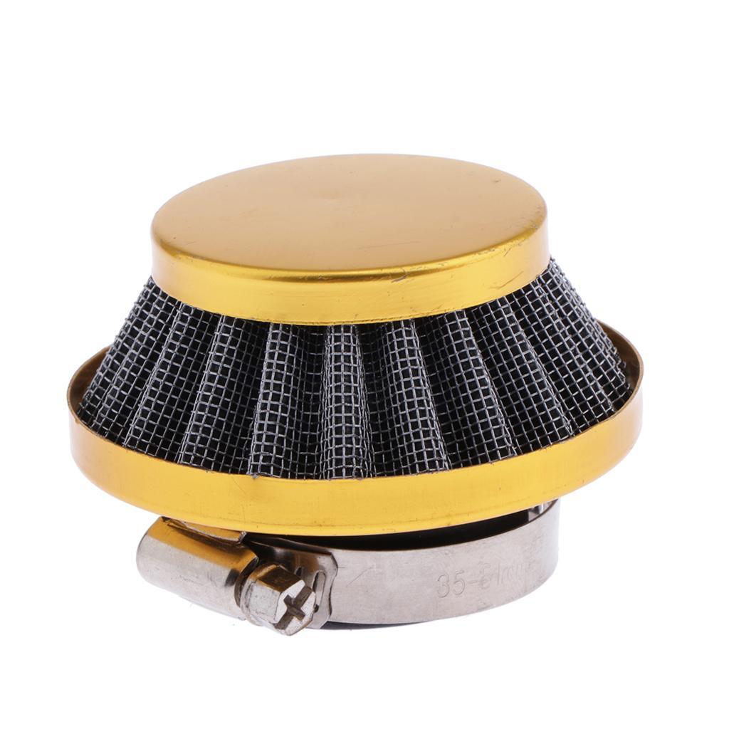 Air Filter Motorcycle Moped Motorbike 35mm Carburetor Inlet Intake Yellow