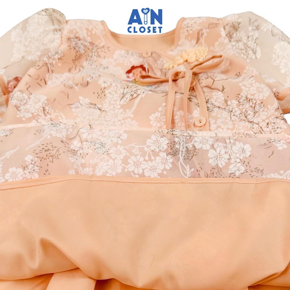 Set Áo Váy cho bé họa tiết Hoa Anh Đào Hàn Quốc tơ lụa - AICDBG5CFBNQ - AIN Closet