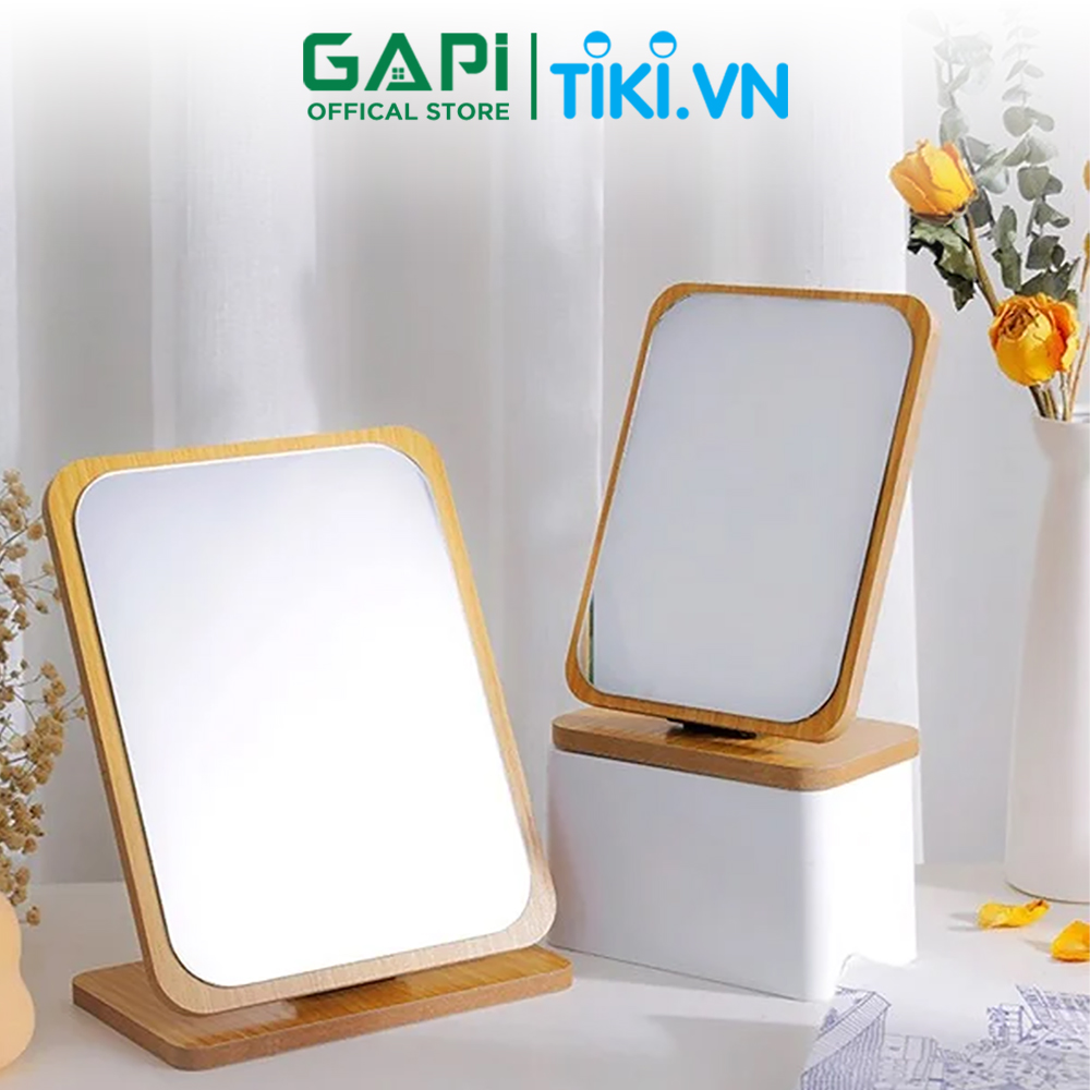 Gương Trang Điểm GAPI Thiết Kế Thông Minh Tùy Chính Góc Độ Chất Liệu Gỗ MDF - GP120