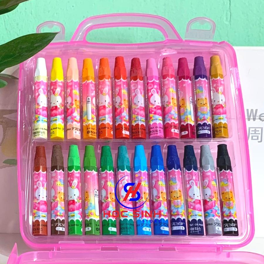 Hộp 24 Cây Bút Sáp Màu TTORU D.A P&T Hàn Quốc