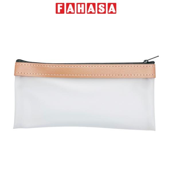 Túi Bút Bán Trong Suốt Dusty - Mokoha M-PC001 - Màu Cam