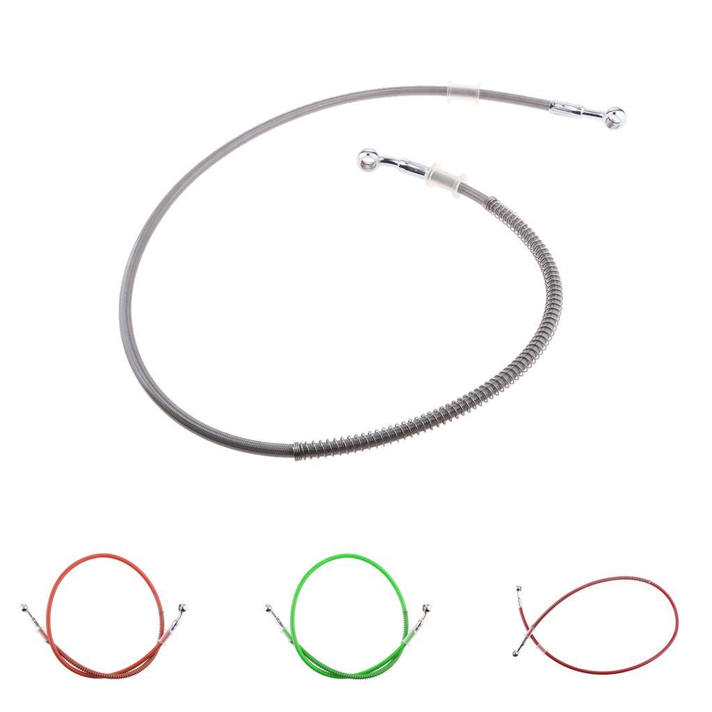 2 Piece Motorcycle Braided Brake Oil Hoses Line Pipe 1000mm
