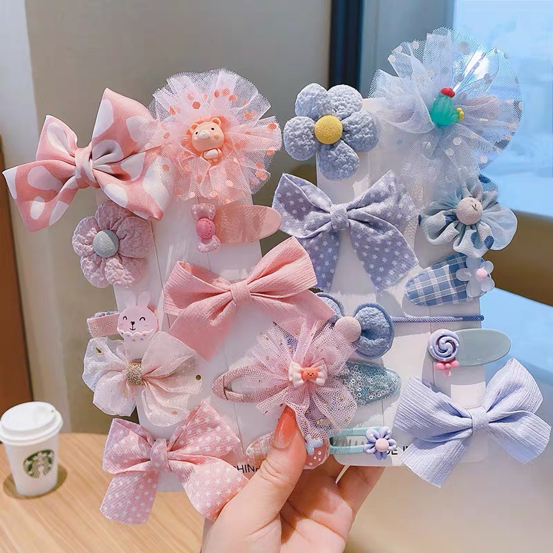 Set Kẹp Tóc 1 Màu Cho Bé
