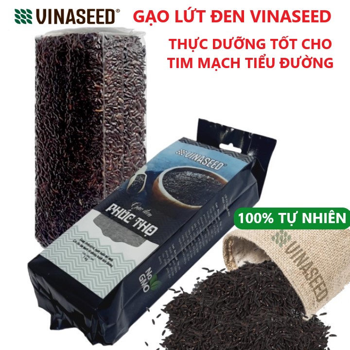 Hộp 01kg Gạo Phúc Thọ đen (Gạo lứt đen)  - Tốt cho tim mạch và tiểu đường