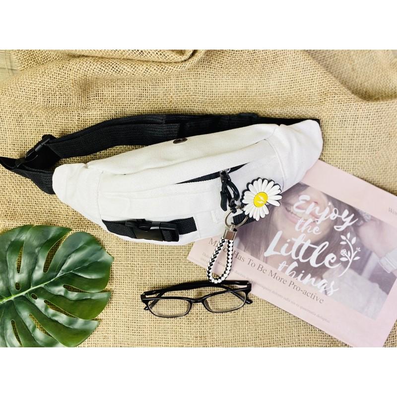 Túi Bao Tử canvas Thời Trang Unisex Cao Cấp Tặng Kèm Móc Khóa Dễ Thương