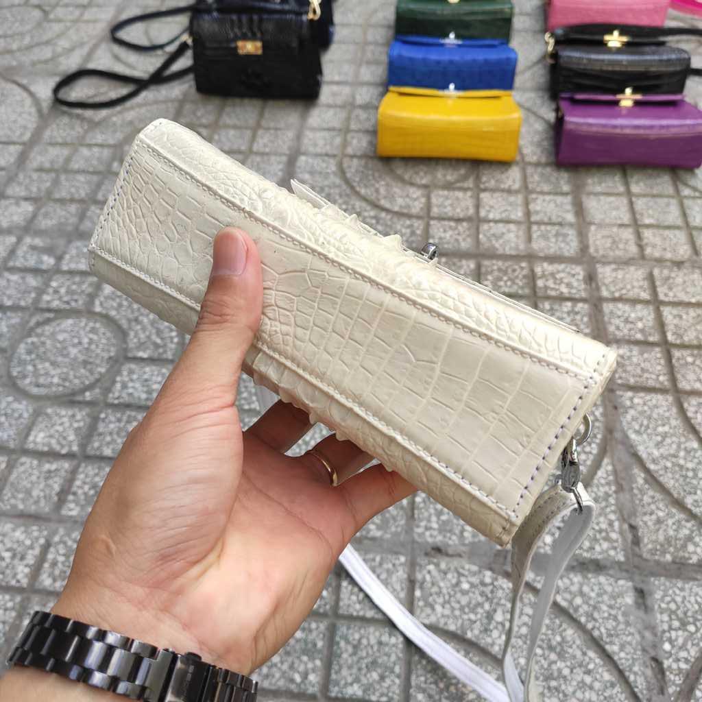 Túi nữ cá sấu Bạch tạng trắng tinh tuyền!
