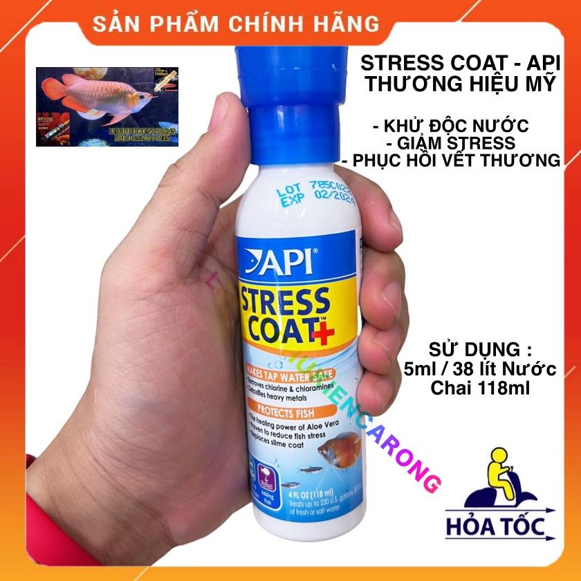 STRESS COAT Dung Dịch Khử Độc Nước, Giảm Stress Cho Cá Chai 118ml, 237ml, 473ml Chính Hãng API MỸ