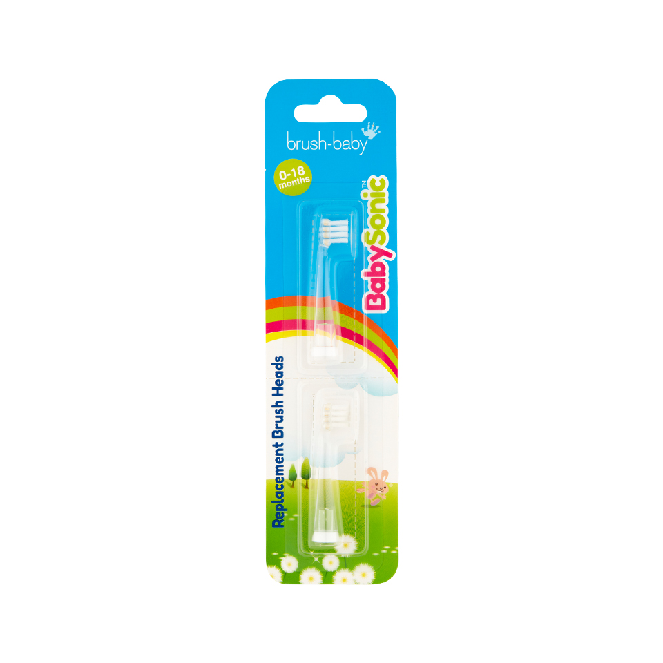 Brush-Baby Bộ 2 đầu bàn chải thay thế bàn chải điện BabySonic (0 - 18 tháng)