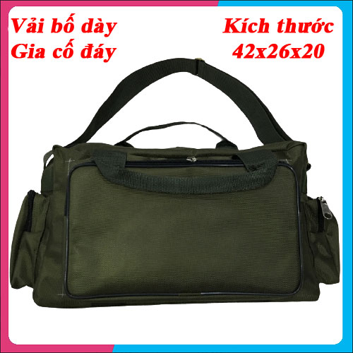 Túi đồ nghề cho thợ điện, điện lạnh 42x26x20 cm gia cố đáy màu xanh lính