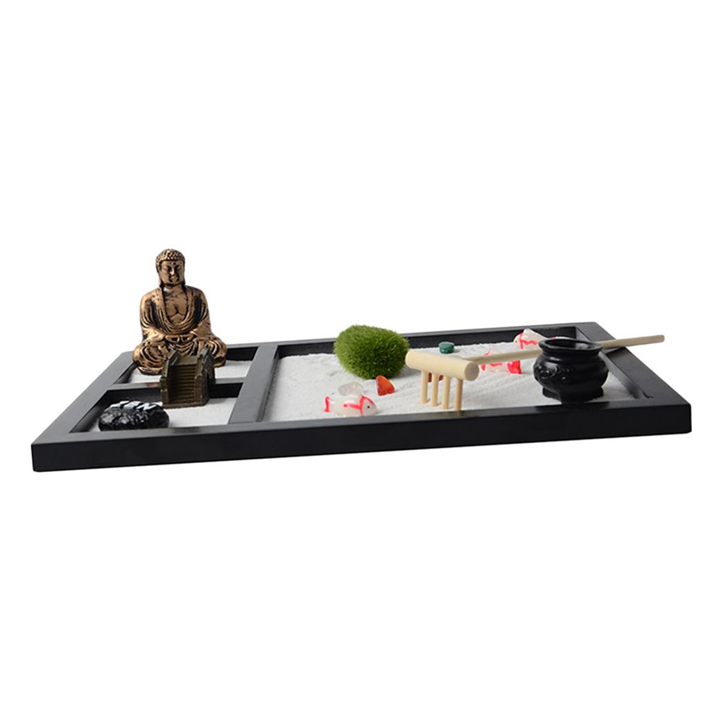 2pcs Sandbox Zen Sand Tray Crafts Housewarmin Gifts for Living Room Dektop