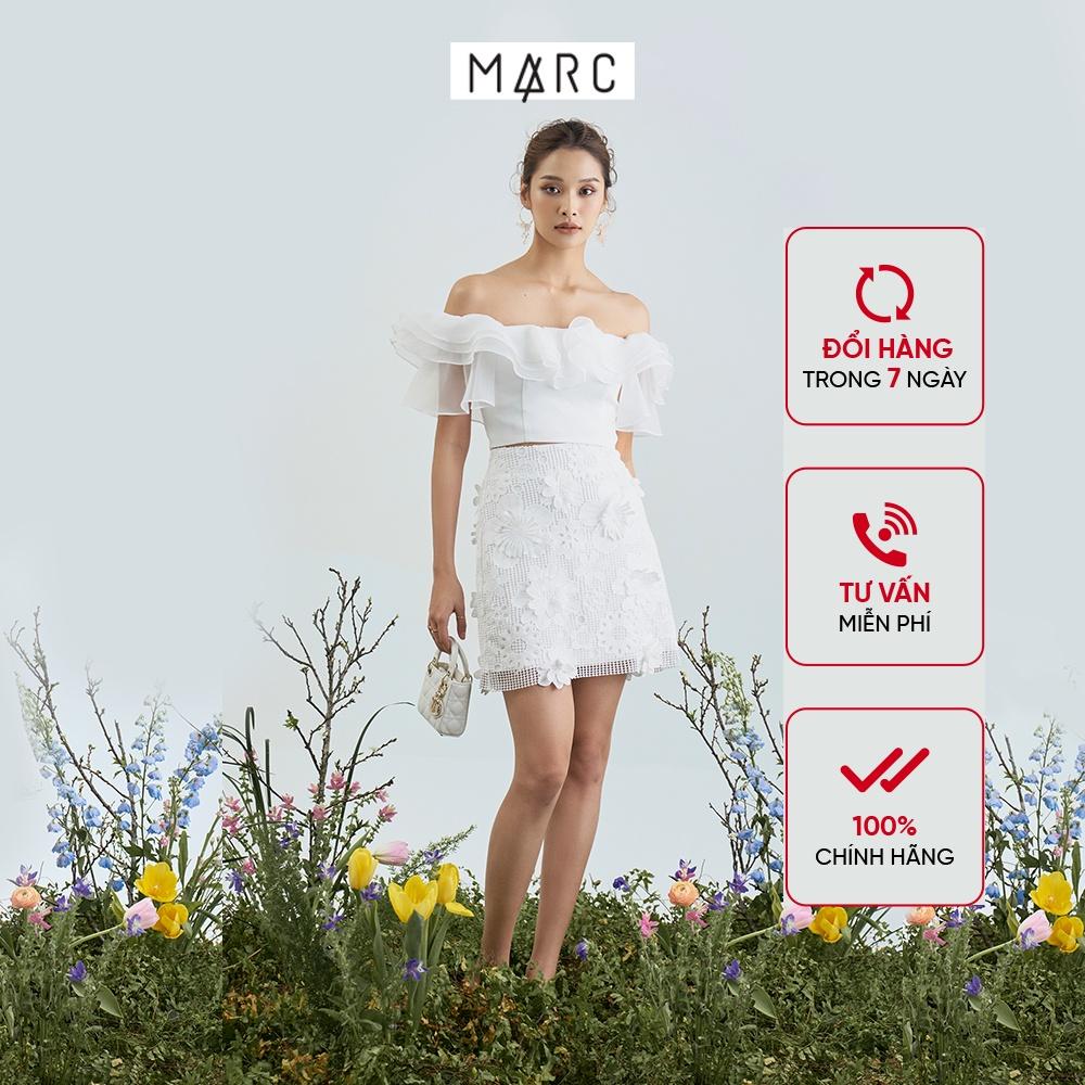 Áo croptop nữ MARC FASHION bẹt vai 3 tầng bèo FALH111722
