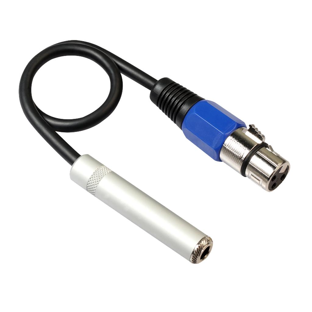 Âm Thanh Stereo Jack 6.35 Mm Cái-3 Chân Nữ XLR Ổ Cắm Dây Âm Thanh 1ft 0.3 M