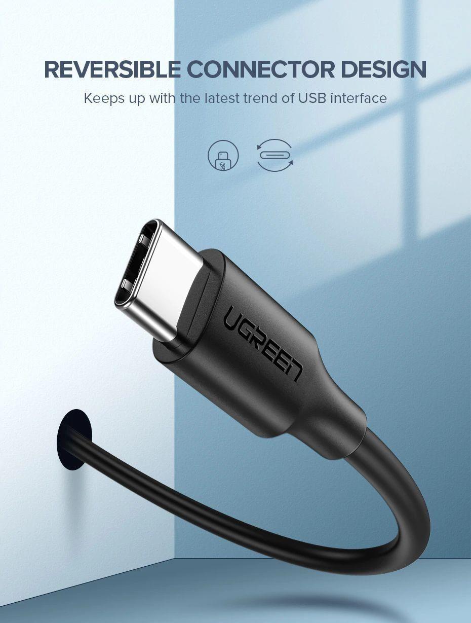Ugreen UG60118US287TK 2M màu đen Dây USB 2.0 sang USB Type-C - HÀNG CHÍNH HÃNG