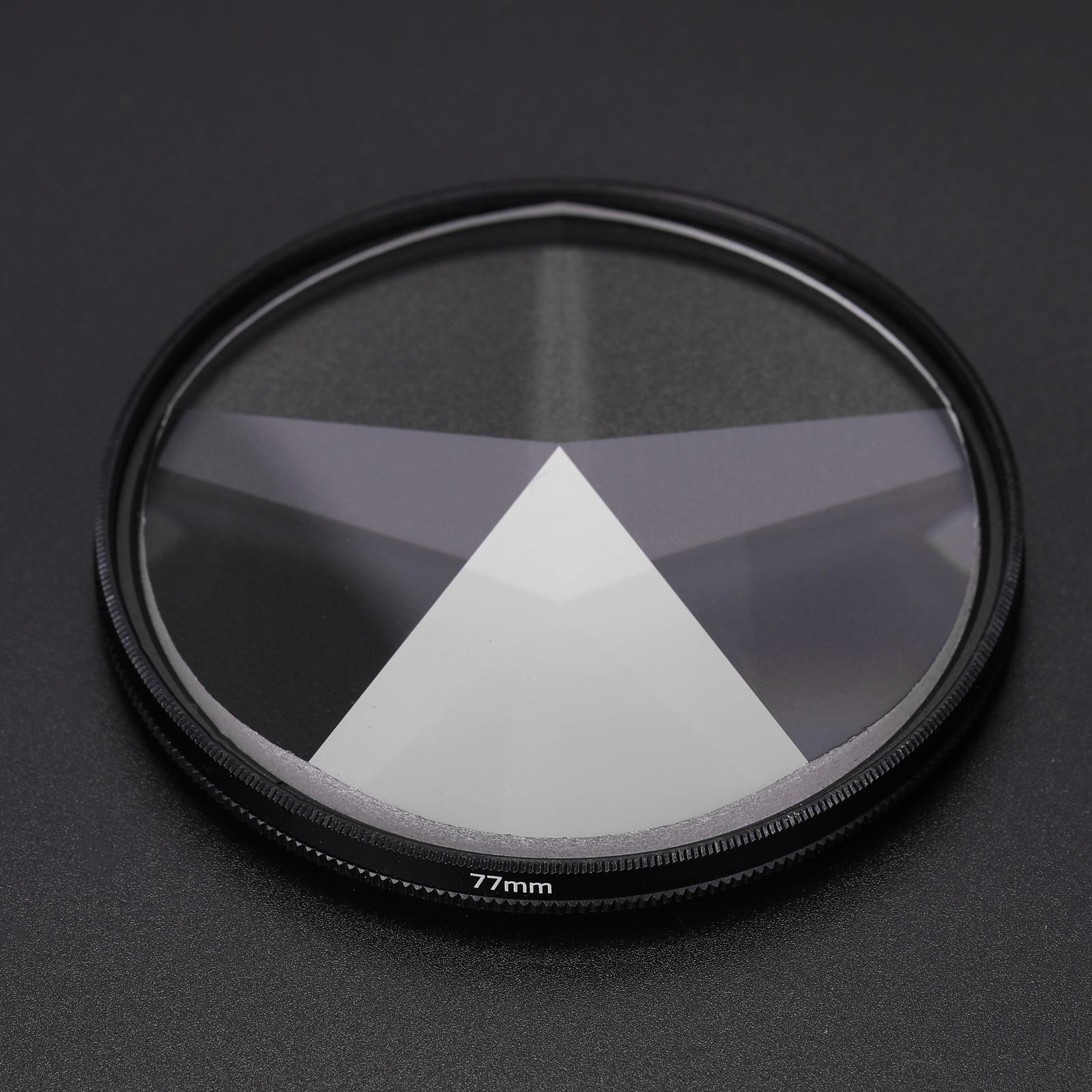 77mm Pentaprism Kaleidoscope Lens Filter Optical Glass Lens Filter Professional Photography Accessory for DSLR Camera