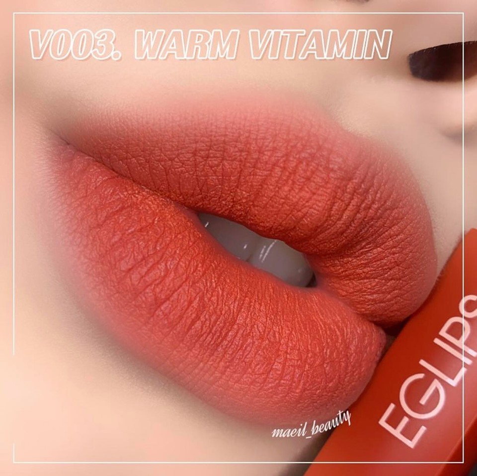 Son thỏi lì Eglips Muse In Velvet Lipstick 1.8g Thành phần dưỡng ẩm Không gây khô môi