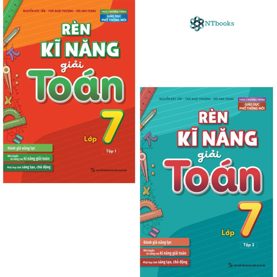 Combo 2 Cuốn Sách Rèn Kĩ Năng Giải Toán Lớp 7 Tập 1 + Tập 2