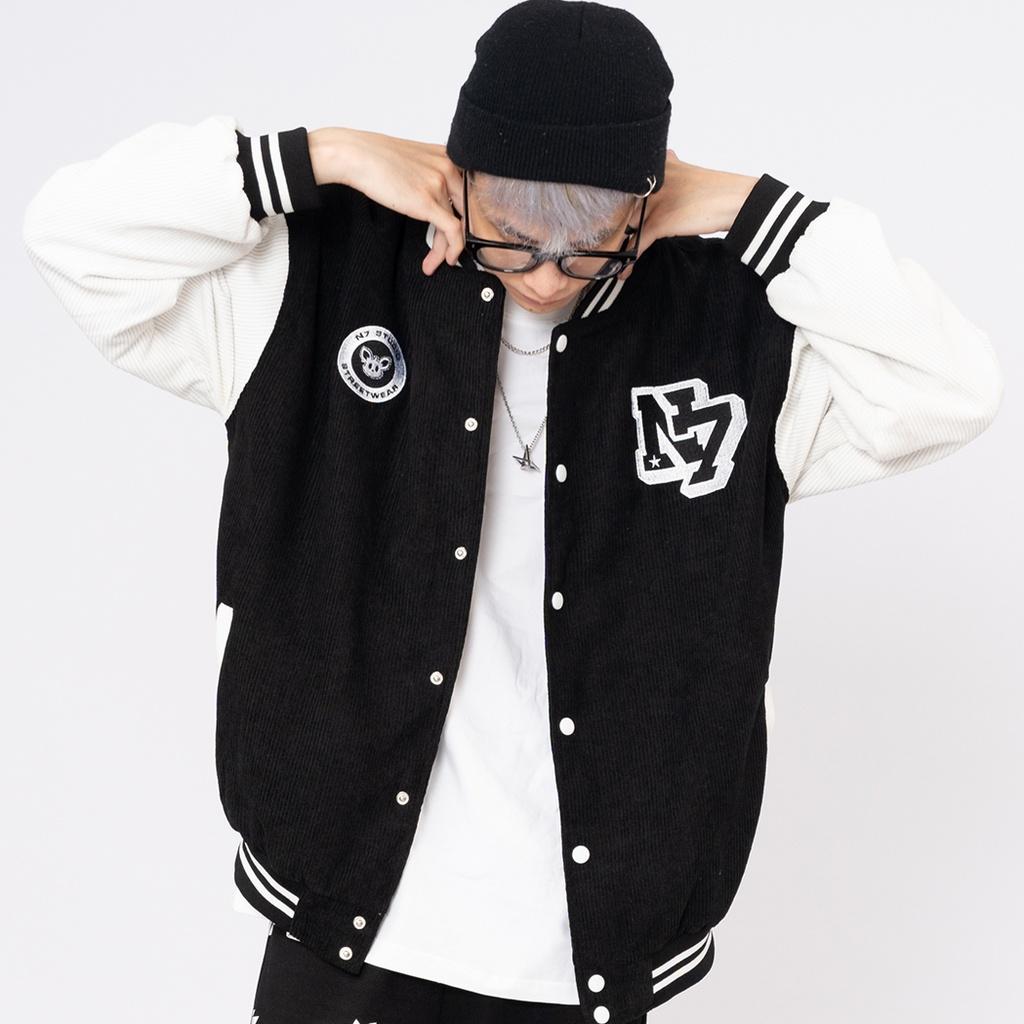 Áo Khoác Varsity Jacket N7 STUDIO bomber bóng chày basic nam nữ form rộng Local Brand