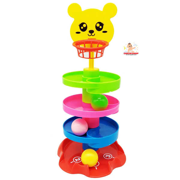 Đồ Chơi Thả Bóng Xoay Tròn, Tháp Bóng Lăn Cầu Trượt Nhiều Màu Sắc Cho Trẻ Từ 6 Tháng tuổi