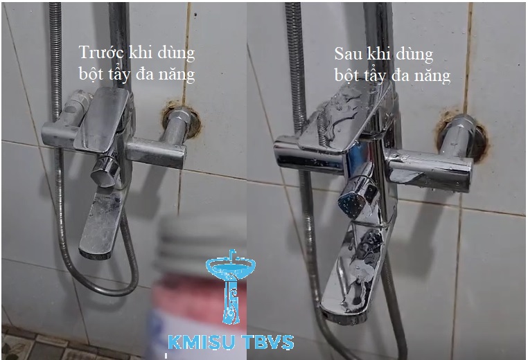 Năng, Tẩy cặn canxi nhà tắm, Tẩy sen vòi, tẩy men sứ, tẩy xoong nồi, rửa sạch dâu nhớt trên tay,.... - Kmisu thiết bị vệ sinh