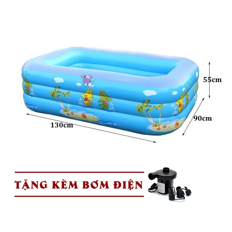 Bể Bơi 1m2 - 1m3 - 1m5 - 1m8 Siêu Dày Tặng Kèm Bơm Điện