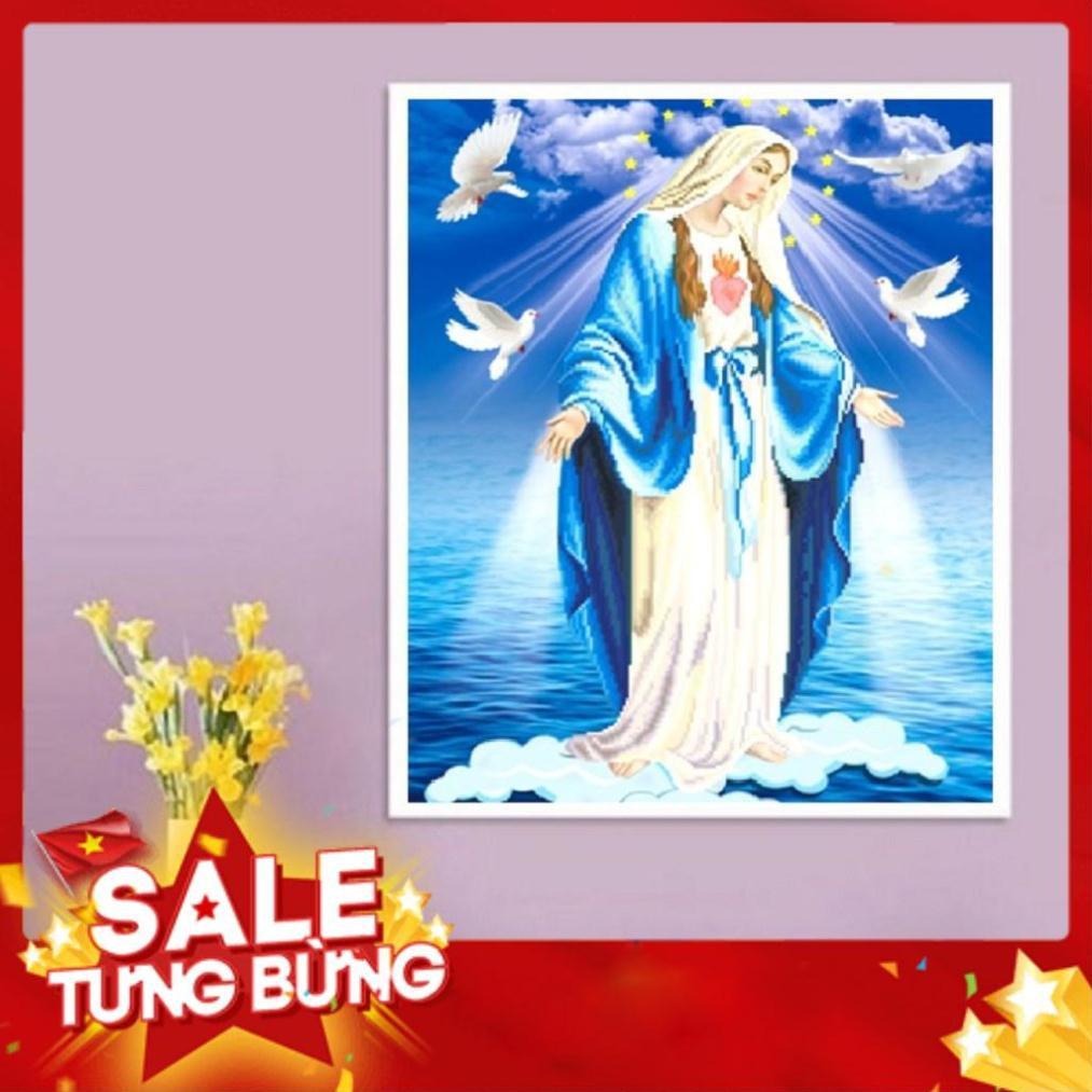 31*42CM TRANH ĐÍNH ĐÁ LÒNG CHÚA THƯƠNG XÓT TRANH CHƯA ĐÍNH LV331