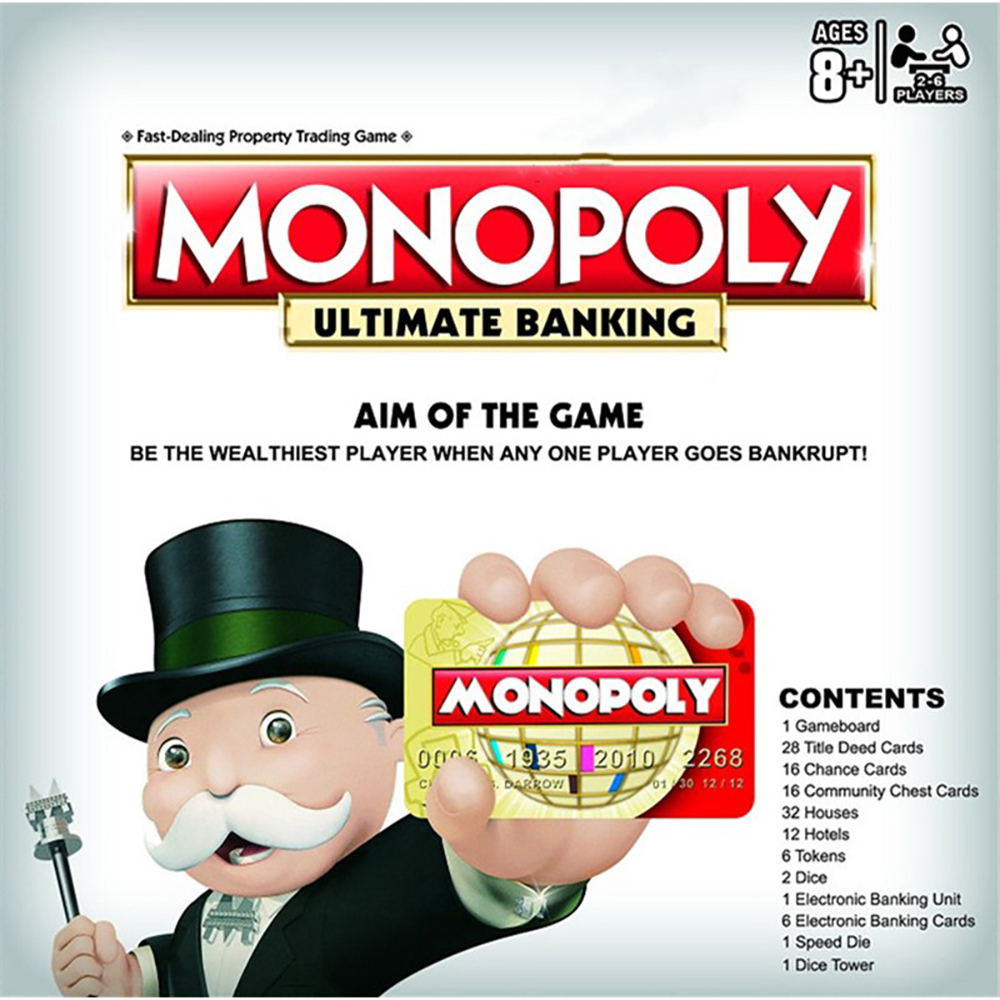 Bộ Cờ Tỷ Phú Monopoly 4.0 Board Game Có Máy Ngân Hàng điện tử quẹt thẻ ATM tự động