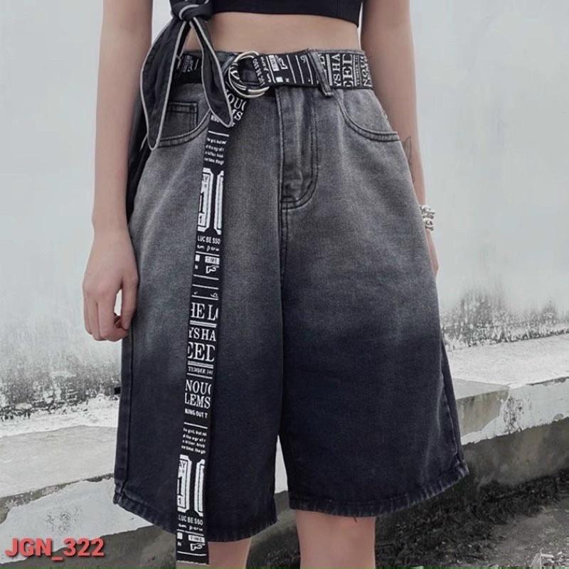 Quần ngố loang màu xanh jean cá tính