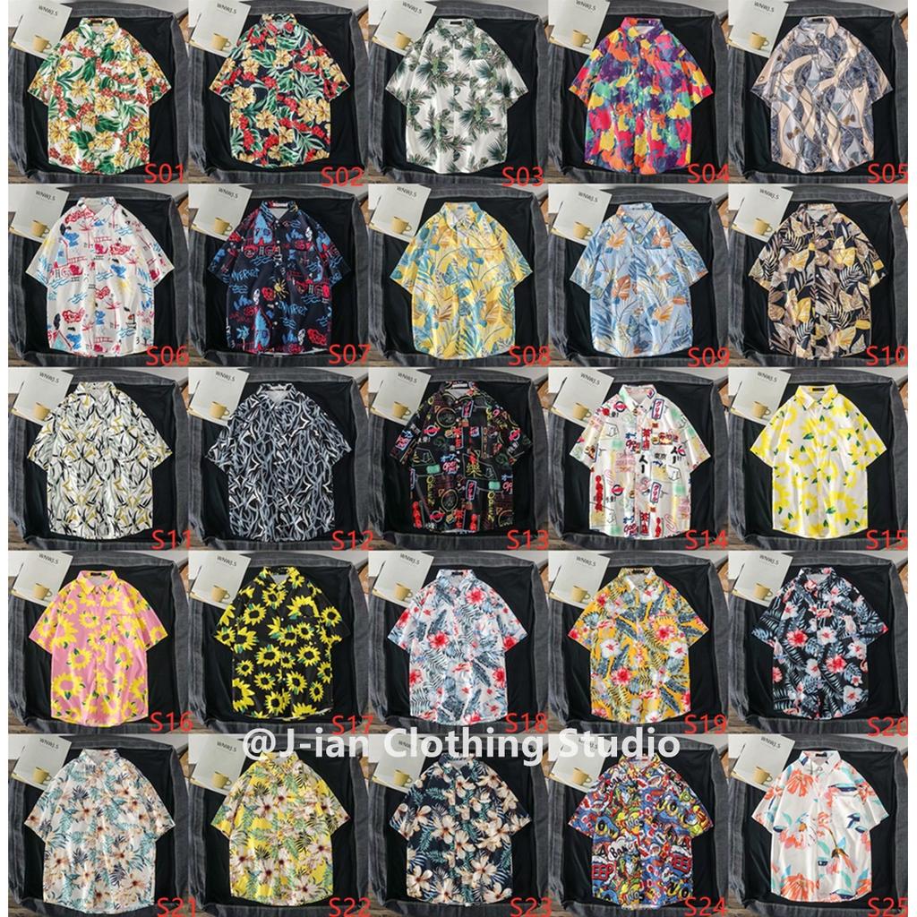 Áo Sơ Mi Nam Ngắn Tay In Hoa