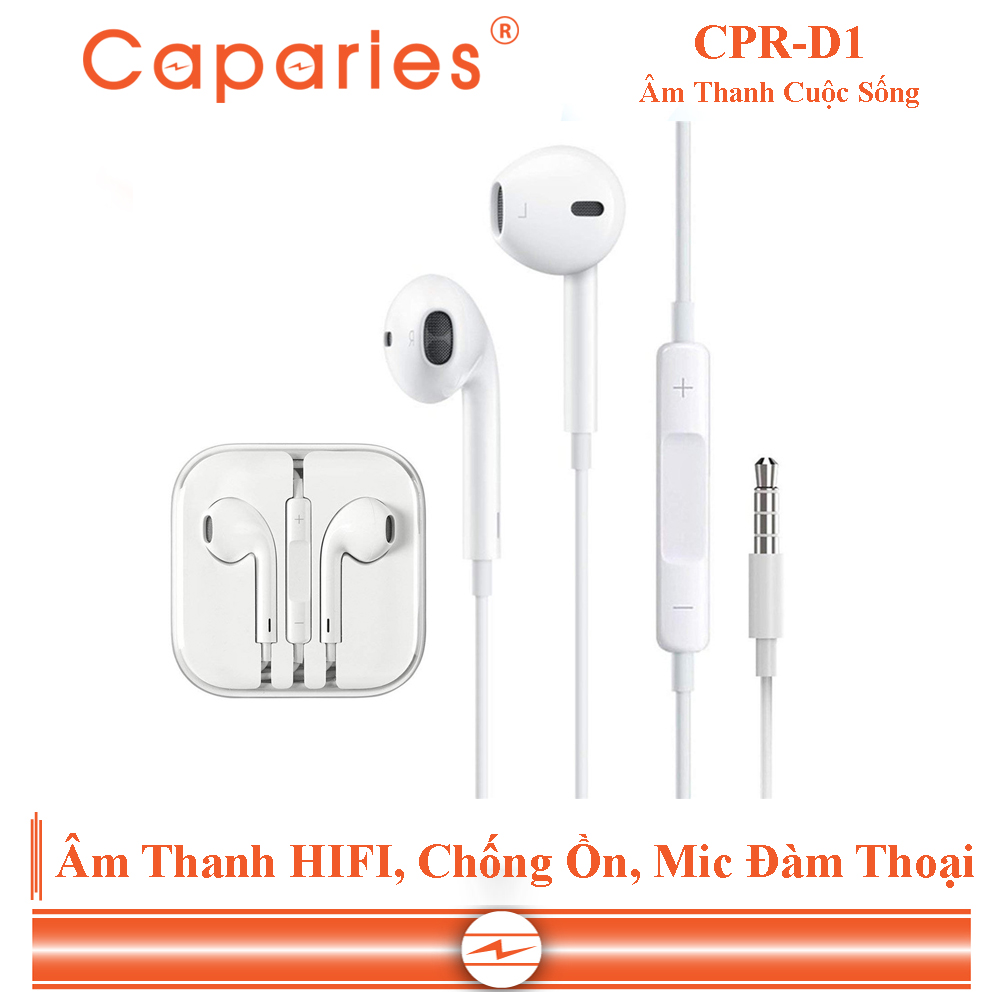 Tai Nghe Nhét Tai CAPARIES CPR-D1, Âm Thanh Hifi, Chống Ồn, Mic Đàm Thoại - Hàng Chính Hãng