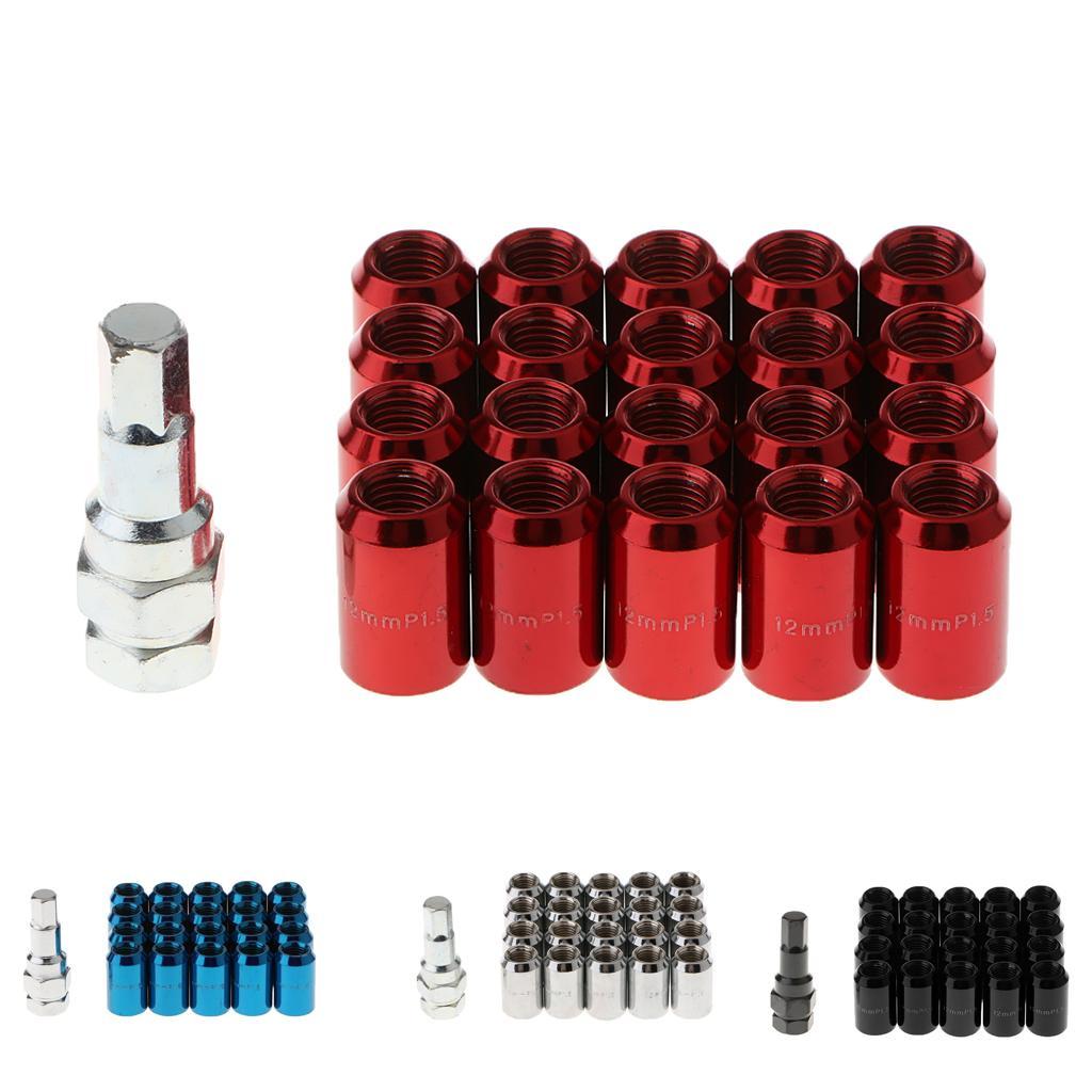 20 Pieces Universal M12x1.5MM Wheel Rim Lug Nuts for Removal