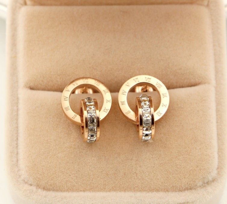 Bông Tai 2 Khoen Tròn Chất Liệu Thép Titan Không Đen Cao Cấp TT 1014 - 1 Cặp