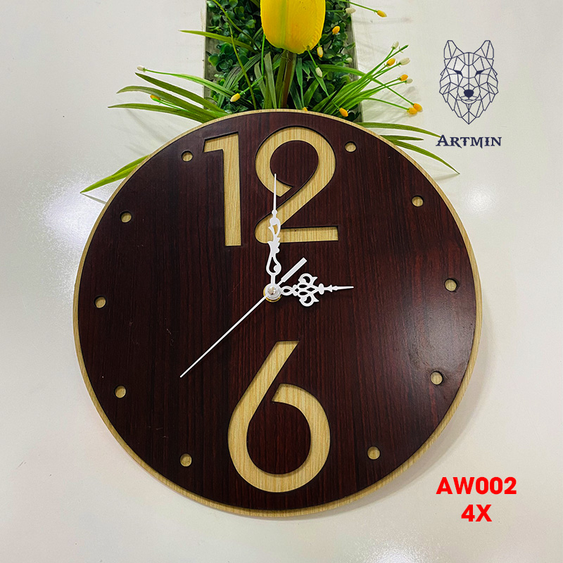 AW002 - Đồng Hồ Gỗ Treo Tường – Décor Trang Trí