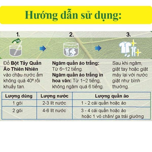 Combo 03 hộp Bột Tẩy Quần Áo Thiên Nhiên Baking Soda