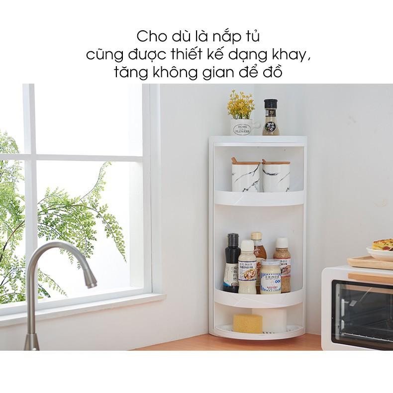 Khuyến mãi - Kệ đựng đồ Phòng Tắm 3 Tầng nhựa ABS xoay 360 độ
