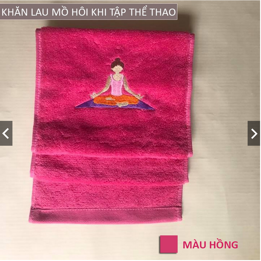 Khăn lau mồ hôi cao cấp thấm hút gấp 3 lần yoga, gym... Chat chọn màu khăn