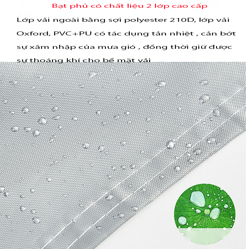 Bạt trùm xe máy, áo trùm xe vải dù 2 lớp cao cấp kích thước 225 x 105 x 125cm che vừa vặn tất cả các loại xe máy