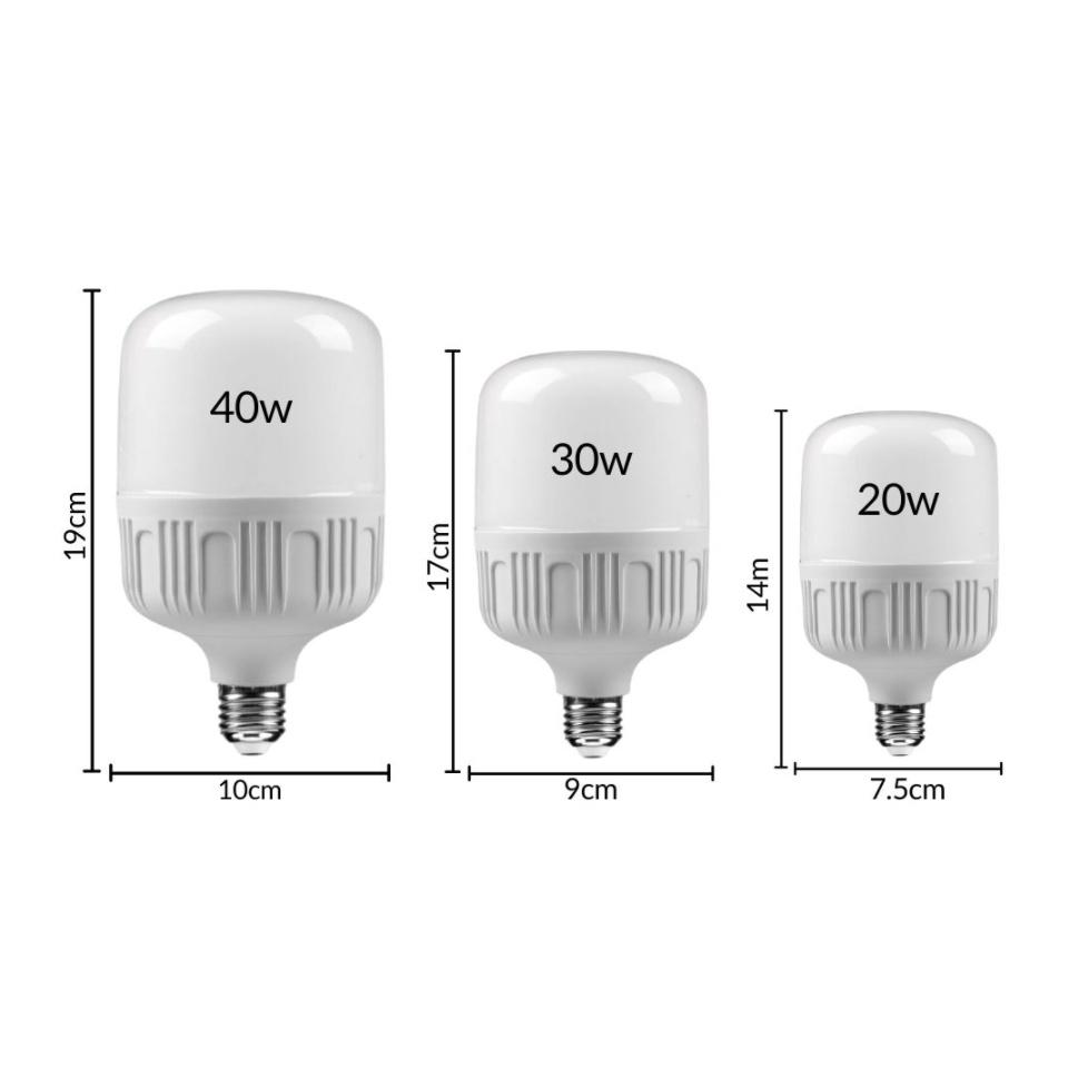 Bóng đèn Led Bulb siêu sáng chống vỡ đui xoáy chọn công suất 20w/ 30w/ 40w/ 50w