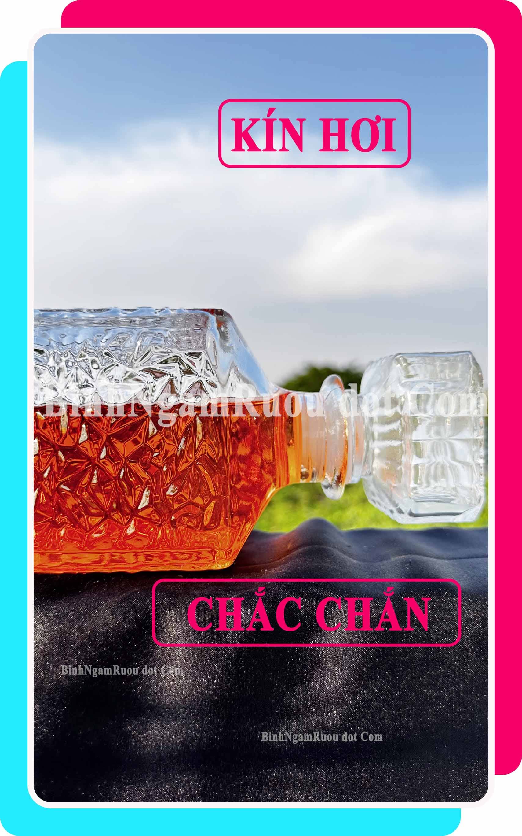 [Mua 5 Tặng 1 ] C21 Chai Đựng Rượu Thủy Tinh Vuông 1000ml - Đẹp Cao Cấp - Nắp Kín Thủy Tinh Trong - Tặng Biếu Sang Trọng